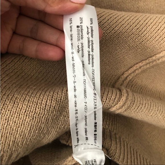 Zara Beige Oversized Knit Button Down Shacket Relaxed Sleeves - Picture 10 of 10